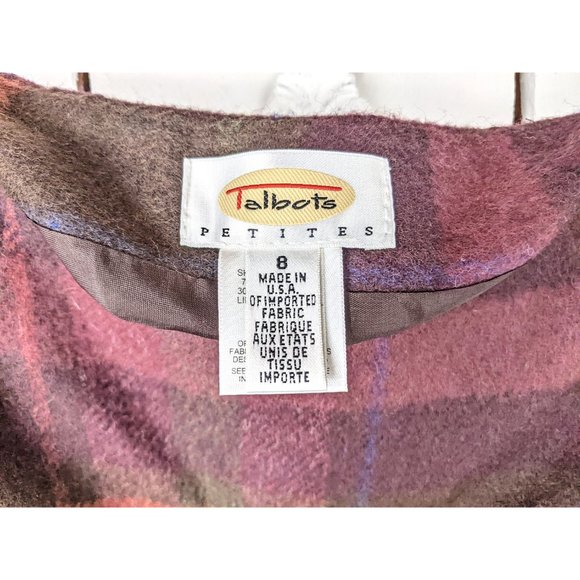 Vintage Talbots plaid wool long wrap skirt - Picture 5 of 5